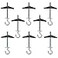 Alovexiong 8 Pack Carbon Steel Plasterboard Ceiling Hooks Spring Toggle Wing Bolts Hanger Wall Ceiling Installation Cavity Wall Fixing Anchors Ceiling Hook Heavy Duty Swag Hanging Plants