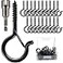 Zzbety 20 PCS QHanger Screw Hooks with Safety Buckle Design Christmas Lights Hanger Hooks Easy to Release Include 1 Wing Nut Driver