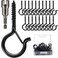 Zzbety 20 PCS QHanger Screw Hooks with Safety Buckle Design Christmas Lights Hanger Hooks Easy to Release Include 1 Wing Nut Driver