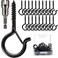 Zzbety 20 PCS QHanger Screw Hooks with Safety Buckle Design Christmas Lights Hanger Hooks Easy to Release Include 1 Wing Nut Driver