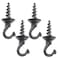 Rierdge 4 Pcs Black Swag Ceiling Hooks Heavy Duty 3 Inch Swag Hanging Ceiling Hooks Indoor Outdoor for Chandelier Plants Etc Black