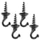 Rierdge 4 Pcs Black Swag Ceiling Hooks Heavy Duty 3 Inch Swag Hanging Ceiling Hooks Indoor Outdoor for Chandelier Plants Etc Black