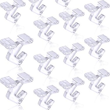 Hotop 50 Pack Clear Drop Ceiling Hooks for Hanging Ceiling Tile Hanger Decoration for Classroom Stores Home Office Signs Plants Light Hooks Decorations