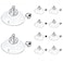 Quzzil 10 Pcs Suction Cups for Glass Window Screw Suction Pads 17344mm PVC Clear Sucker Pads with Cap Nut M6 Thread for Home Organization Bathroom Window Wall