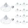 Quzzil 10 Pcs Suction Cups for Glass Window Screw Suction Pads 17344mm PVC Clear Sucker Pads with Cap Nut M6 Thread for Home Organization Bathroom Window Wall