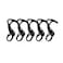 8TIMBER Gear Hook Black 5Pack Lightweight Versatile S Hook for Backpacks and Closet Storage S Carabiner Heavy Duty Alternative S Carabiner Clip S Hook for Quick and Easy Indoor or Outdoor Use