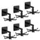 KOHAND 6 Pack Self Adhesive Utensil Holder 360 Degrees Rotating Hook SelfAdhesive Vertical Flip Hook Kitchen Utensil Hanger with 6 Hooks Hanging Utensil Holder for Bathroom Kitchen Cabinet Black