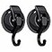 iRomic Heavy Duty Vacuum Suction Cup Hooks 2Pack for ShowerGlass WindowKitchenBathroomRestroom OrganizationBlack