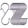 Vantasii 10 Pack S Hooks for Hanging Rustproof SShaped Hook with Safety Buckle Heavy Duty Metal S Hanging Hook for Clothes Pots Pans Kitchen Utensil Cubicle Closet Rob Bags35 inch Silvery