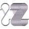 Vantasii 10 Pack S Hooks for Hanging Rustproof SShaped Hook with Safety Buckle Heavy Duty Metal S Hanging Hook for Clothes Pots Pans Kitchen Utensil Cubicle Closet Rob Bags35 inch Silvery