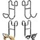 Jovware Shower Caddy Hook Helmet Fence Hooks Hook Caddy Hooks for Hanging Wires Hooks for Wire Shelves Heavy Duty Rustproof Hook Utility Hooks 4 Pack Silver