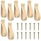 Bucherry 8 Pcs Leather Wall Hooks with Screws Curtain Rod Wall Hanging Straps Towel Holder Hanger Handle Loop for Boho Cabinet Handle Bathroom Kitchen Bedroom Storage SuppliesApricot