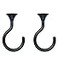 Lizntiate 2 Sets Ceiling Hook Large Swag Heavy Duty Swag Hook with Hardware for Hanging Plants Ceiling Easy Installation Cavity Wall Dry Wall Indoor Outdoor 2 Sets Black