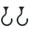 Lizntiate 2 Sets Ceiling Hook Large Swag Heavy Duty Swag Hook with Hardware for Hanging Plants Ceiling Easy Installation Cavity Wall Dry Wall Indoor Outdoor 2 Sets Black