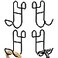 Jovware Shower Caddy Hook for Helmet Fence Wire Shelves Heavy Duty Rustproof Utility Hooks for Hanging Wires 4 Pack Black