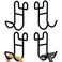 Jovware Shower Caddy Hook for Helmet Fence Wire Shelves Heavy Duty Rustproof Utility Hooks for Hanging Wires 4 Pack Black