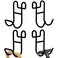 Jovware Shower Caddy Hook for Helmet Fence Wire Shelves Heavy Duty Rustproof Utility Hooks for Hanging Wires 4 Pack Black