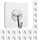 SZNKB Adhesive Hooks 24 Pack Heavy Duty Sticky Hooks Transparent Removable Adhesive Hooks for Hanging Wall Hooks Can be Used for Kitchen Bathroom Shower Outdoor Home Improvement Waterproof and Rustpro