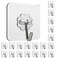 SZNKB Adhesive Hooks 24 Pack Heavy Duty Sticky Hooks Transparent Removable Adhesive Hooks for Hanging Wall Hooks Can be Used for Kitchen Bathroom Shower Outdoor Home Improvement Waterproof and Rustpro