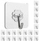 SZNKB Adhesive Hooks 24 Pack Heavy Duty Sticky Hooks Transparent Removable Adhesive Hooks for Hanging Wall Hooks Can be Used for Kitchen Bathroom Shower Outdoor Home Improvement Waterproof and Rustpro