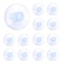 Medsuo 12pcs Suction Cup Glass Suction Pads 40mm Clear PVC Plastic Sucker Pads Without Hooks Extra Strong Suction Holder for Home Kitchen and Bathroom Window Glass Door