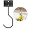 bussdis Under Cabinet Banana Hook Foldable Adhesive Bananas Hanger Heavy Duty Stainless Banana Holder 13lb Magnetic FoldUp When Not in Use Premium Material Black