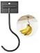 bussdis Adhesive Banana Hanger Under Cabinet No Drilling Banana Hook with Strong Adhesive Foldable Magnetic Space Saving Banana Holder for Kitchen Holds up to 13 lbs Black