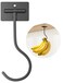 bussdis Adhesive Banana Hanger Under Cabinet No Drilling Banana Hook with Strong Adhesive Foldable Magnetic Space Saving Banana Holder for Kitchen Holds up to 13 lbs Black