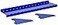 Wall Control Shelf 4in Deep Pegboard Shelf Assembly Pegboard and Slotted Tool Board Blue