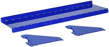 Wall Control Shelf 4in Deep Pegboard Shelf Assembly Pegboard and Slotted Tool Board Blue