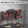 CCCEI Black Power Tool Organizer Wall Mount Large Tools and Battery Storage Rack Charging Station Individual Switches Drills Holder Garage Utility Shelves with 6FT Power Strip Gift for Men