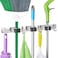 IMILLET Broom and Mop Holder Wall Mounted Stainless Steel Broom Holder Mop Holder Self Adhesive Heavy Duty Hooks Storage Organizer for Home Laundry Room Garden Garage3 Racks with 4 Hooks
