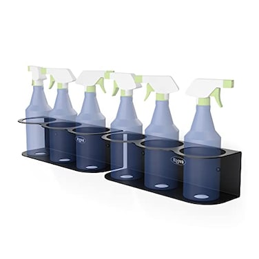 Koova 6 AllPurpose Spray Bottle Holder Easy Install Wall Mount Hardware Included HeavyDuty Powder Coated Steel Storage Rack for Garage And Home Craft Workspace Paint Bottle Organizer USA Made