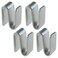 LUORNG 4pcs Wire Shelving S Hook Chrome Plating for Wire Shelf System Wire Rack Hook Silver