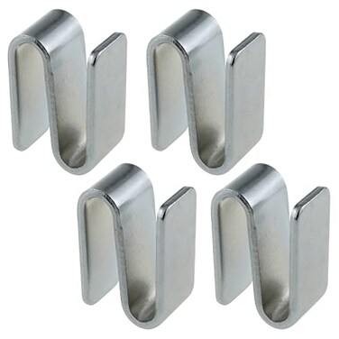 LUORNG 4pcs Wire Shelving S Hook Chrome Plating for Wire Shelf System Wire Rack Hook Silver