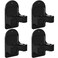 MCOMCE Broom Holder Wall Mount Black 4 Count Broom Holder Broom and Mop Organizer Wall Hanging Mop and Broom Holder Wall Mount Broom Organizer Wall Mount for Home Kitchen Garage Storage