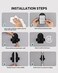 MCOMCE Broom Holder Wall Mount Black 4 Count Broom Holder Broom and Mop Organizer Wall Hanging Mop and Broom Holder Wall Mount Broom Organizer Wall Mount for Home Kitchen Garage Storage