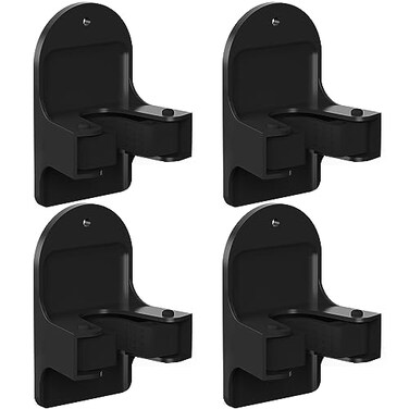 MCOMCE Broom Holder Wall Mount Black 4 Count Broom Holder Broom and Mop Organizer Wall Hanging Mop and Broom Holder Wall Mount Broom Organizer Wall Mount for Home Kitchen Garage Storage