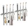 TOPSKINOY 2 Pack Wall Mount Stainless Steel Broom Hanger Heavy Duty Mop and Broom Holder Tool Racks Utility Hooks for Laundry Room Garden Garage Grey 4 Racks and 5 Hooks