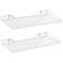 Wallmaster Heavy Duty Garage Wall Shelving 2 Pack 236x118 Metal Wire Shelves Wall Mount Mesh Storage Rack for Garage Office Basement and Kithcen max Load 65 lbs White