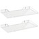 Wallmaster Heavy Duty Garage Wall Shelving 2 Pack 236x118 Metal Wire Shelves Wall Mount Mesh Storage Rack for Garage Office Basement and Kithcen max Load 65 lbs White
