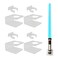 YYST Clear Light Saber Wall Mount Wall Rack Wall Holder 4 Pack