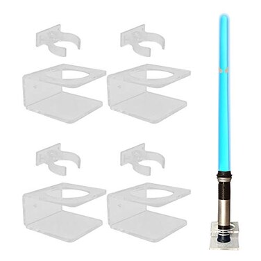 YYST Clear Light Saber Wall Mount Wall Rack Wall Holder 4 Pack