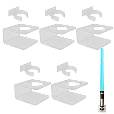 YYST Clear Light Saber Wall Mount Wall Rack Wall Holder 5 Pack