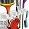 Berry Ave Broom Holder Wall Mount Mop and Broom Organizer Wall Mounted Broom Rack Mop Rack Rack for Brooms and Mops Broom Hanger Wall Mount with 5 Slots 6 Hooks Kitchen Garage Laundry Garden White