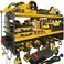 Spampur Large Power Tool Organizer Wall Mount with Charging Station 3 Layer Heavy Duty Metal Tool Storage Rack Loads 420lbs with 6 Cordless Drill Holder Utility Rack Loads with 4 Power Strip