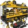 Spampur Large Power Tool Organizer Wall Mount with Charging Station 3 Layer Heavy Duty Metal Tool Storage Rack Loads 420lbs with 6 Cordless Drill Holder Utility Rack Loads with 4 Power Strip