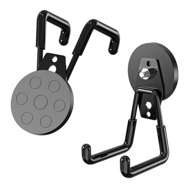 Hadwoer 1 Pack Large HeavyDuty Magnetic Garage Hooks Strong Magnetic Tool and Utility Hooks with AntiScratch Rubber Coating Ideal for Garage Workshop Tool Cart and Outdoor Storage