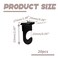 Bonsicoky 20 Pcs Metal Drop Ceiling Hooks Ceiling Hanger TBar Track Suspended Ceiling Hooks Grid Clips for Hanging Decoration Black