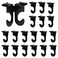 Bonsicoky 20 Pcs Metal Drop Ceiling Hooks Ceiling Hanger TBar Track Suspended Ceiling Hooks Grid Clips for Hanging Decoration Black